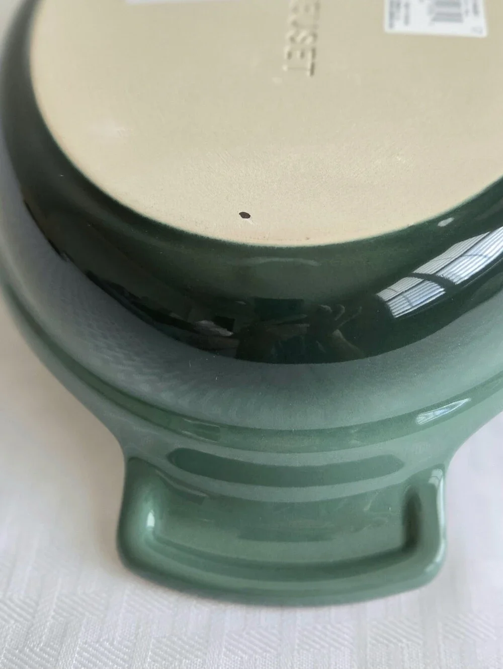 Le Creuset 28cm Oval Baking Dish Artichaut Green Stoneware Second Choix